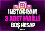 ⭐[MAİL TESLİM] İNSTAGRAM 3 ADET BOŞ HESAP