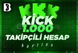 ⭐[MAİL TESLİM] KİCK 1000 TAKİPÇİLİ HESAP