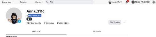 Mailsiz Almanya 1k robux+28 euro+9k Total 