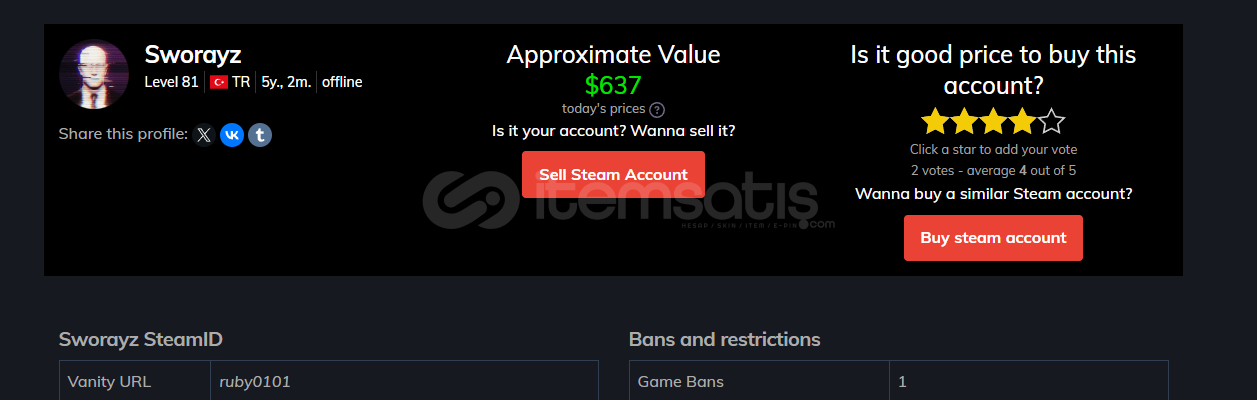MAİNLİK STEAM HESABI 81 LVL MAİNLİK STEAM HESABI 81 LVL