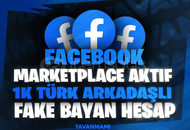 Market Aktif Facebook 1K Türk Bayan Hesap