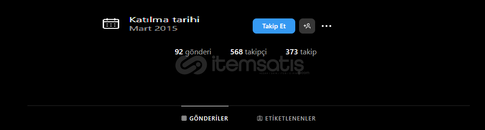 Mart 2015 + 568 Takipçi + 92 Gönderili Hesap