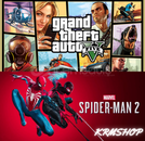SPIDERMAN 2 + GTA 5 PS4/PS5 & GARANTILI