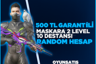 ⭐️MASKARA 2 LVL⭐️10 DESTANSI⭐️ 500 TL RANDOM