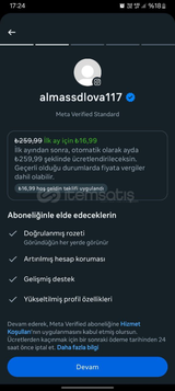(MAVİ TİK 17tl) 1.143 Takipçili Hesap