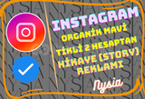 MAVİ TİKLİ ORGANİK 2 HESAPTAN STORY REKLAMI ⭐