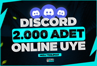 ⭐[MAX 22K] DİSCORD 2000 TÜRK AKTİF ÜYE⭐