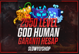 MAX 2550 LVL GODHUMAN Blox Fruit MAİLSİZ HESAP