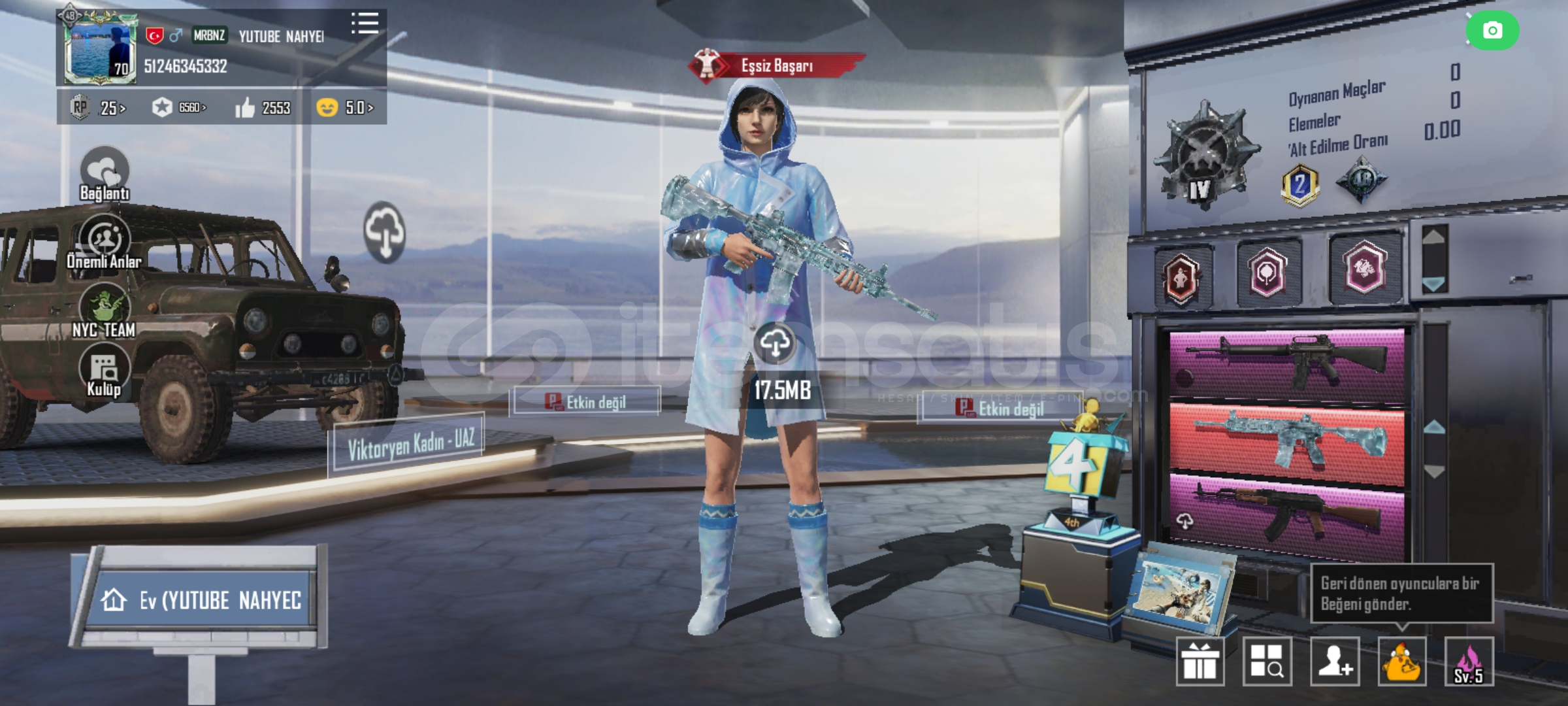 Max buz Pubg hesapi Pazarlık payı vardır   Max buz Pubg hesapi Pazarlık payı vardır