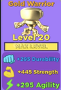 Max Level Gold Warrior - Muscle Legends