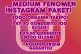 ⚡ MEDİUM | FENOMEN PAKETİ İNSTAGRAM