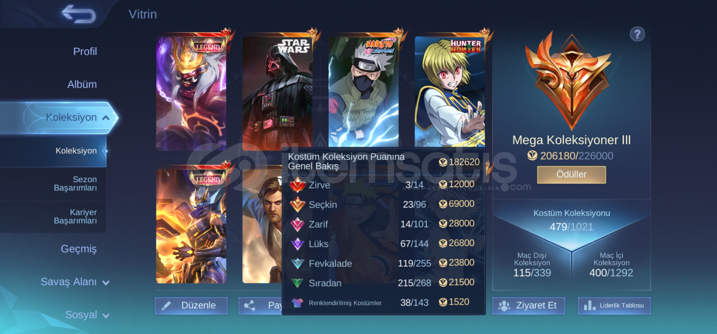 MEGA KOLEKSIYONER 479 SKIN 2 EPIC BASE  MEGA KOLEKSIYONER 479 SKIN 2 EPIC BASE
