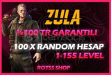 ⭐ ZULA 100X MEGA RANDOM HESAP PAKETİ – %100 TR⭐