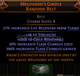 MEGINORD'S GIRDLE RAWHIDE BELT