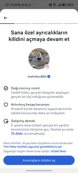 Meta Verified + 200 Doğal Takipçi 