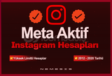 ⭐Meta Verified Aktif İnstagram Hesapları ⭐