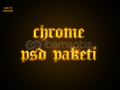 Metalik Krom 3D Text PSD Pack