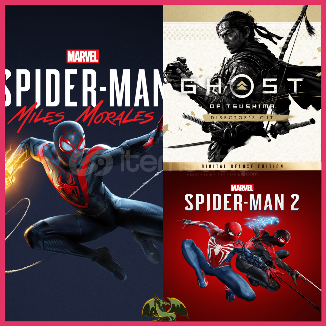 Miles + Ghost of Tsushima + Spiderman 2 Miles + Ghost of Tsushima + Spiderman 2
