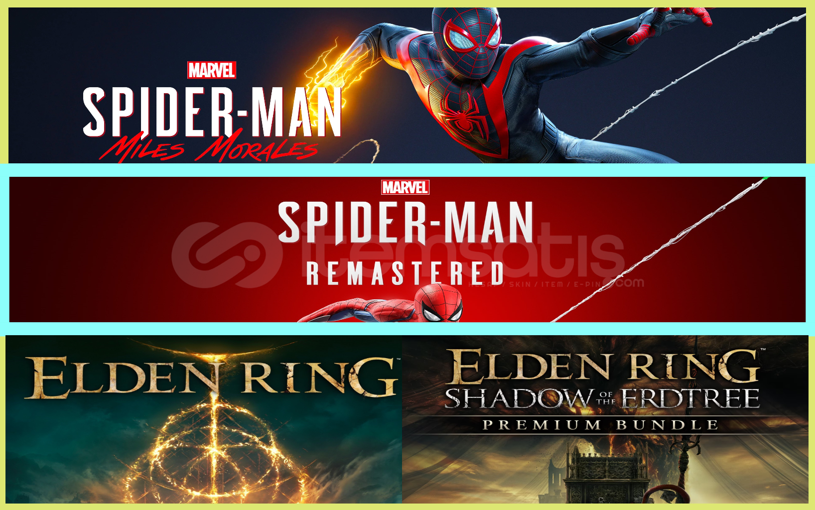 Miles Morales + Spider Remastered + Elden Ring Miles Morales + Spider Remastered + Elden Ring
