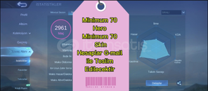 Min 70 Hero Min 70 Skin Hesaplar!!!!