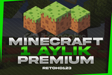 Minecraft 1 AYLIK Premium | Garanti