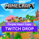 Minecraft ✅ Code | Purple Heart Cape ☑️ TWITCH