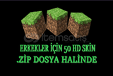 Minecraft Erkekler İçin 50 ADET HD SKİN