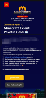 Minecraft McDonalds DLC kodu 