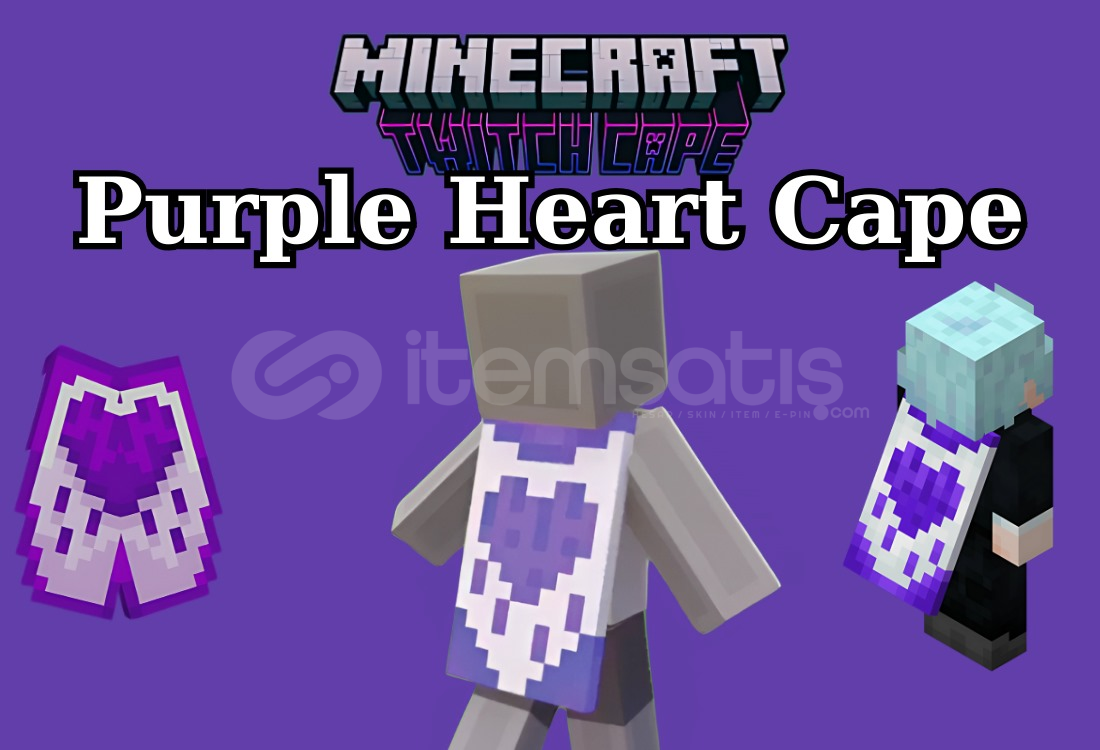 Minecraft - Purple Heart ❤️ Cape - Özel Anahtar Minecraft - Purple Heart ❤️ Cape - Özel Anahtar