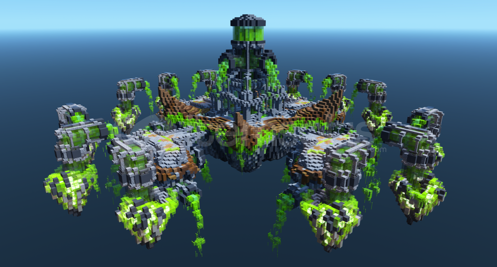 Minecraft SkyWars Map | Slime Minecraft SkyWars Map | Slime
