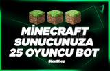 ⭐MİNECRAFT SUNUCUNUZA 25 OYUNCU BOT⭐