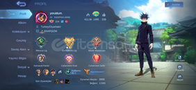 MLBB 470 KOSTÜMLÜ 85YILDIZ BOMBA HESAP 