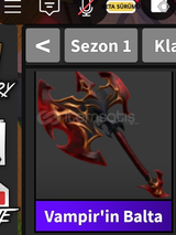 ⭐️MM2 VAMPIRE AXE⭐️ (ŞOK FİYAT!)