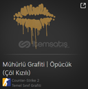 Mühürlü Grafiti | Öpücük (Çöl Kızılı)