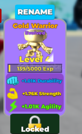 MUSCLE LEGEND EVOLVED GOLD WARRİOR 5X  MUSCLE LEGEND EVOLVED GOLD WARRİOR 5X