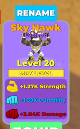 MUSCLE LEGENDS MAX LEVEL SKY HAWK