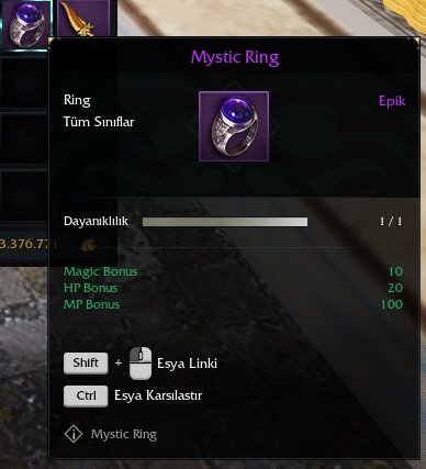 Mystic Ring Satılıktır. Teklif Verebilirsiniz