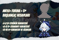 NA | MR10+ Furina + 5* - Başlangıç Hesapları NA | MR10+ Furina + 5* - Başlangıç Hesapları