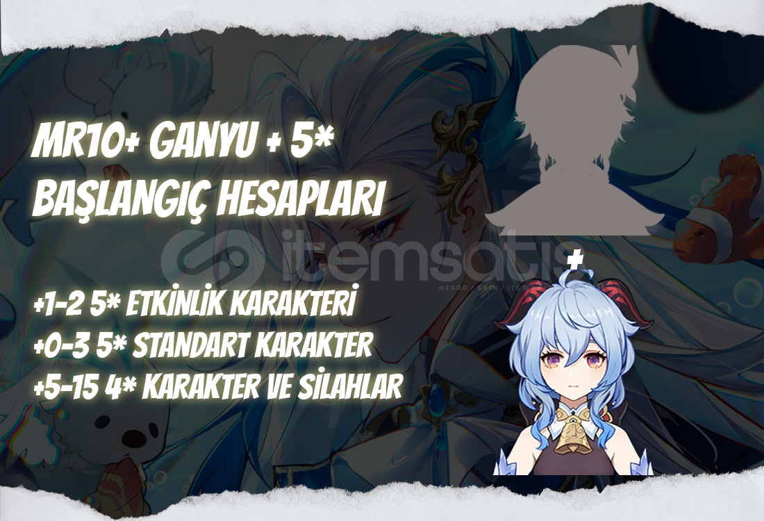 NA | MR10+ Ganyu + 5* - Başlangıç Hesapları NA | MR10+ Ganyu + 5* - Başlangıç Hesapları