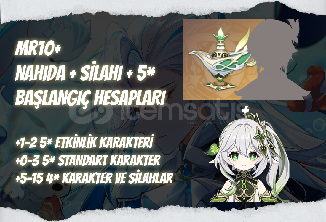 NA | MR10+ Nahida + Silahı + 5* - Başlangıç NA | MR10+ Nahida + Silahı + 5* - Başlangıç