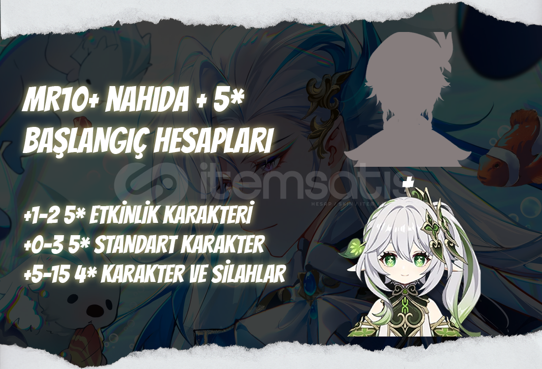 NA | MR10+ Nahida + 5* - Başlangıç Hesapları NA | MR10+ Nahida + 5* - Başlangıç Hesapları