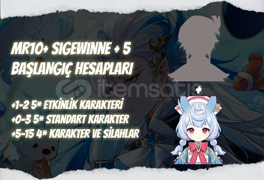 NA | MR10+ Sigewinne + 5* - Başlangıç Hesapları NA | MR10+ Sigewinne + 5* - Başlangıç Hesapları