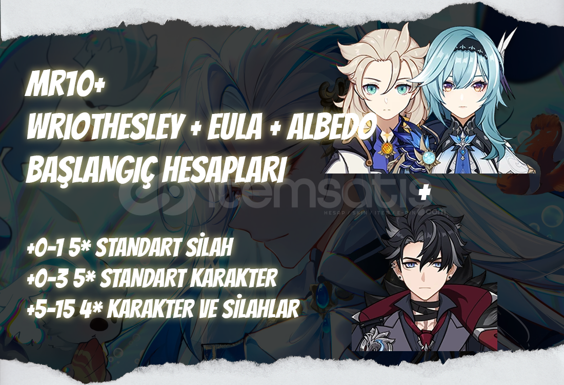 NA | MR10+ Wriothesley + Albedo + Eula NA | MR10+ Wriothesley + Albedo + Eula