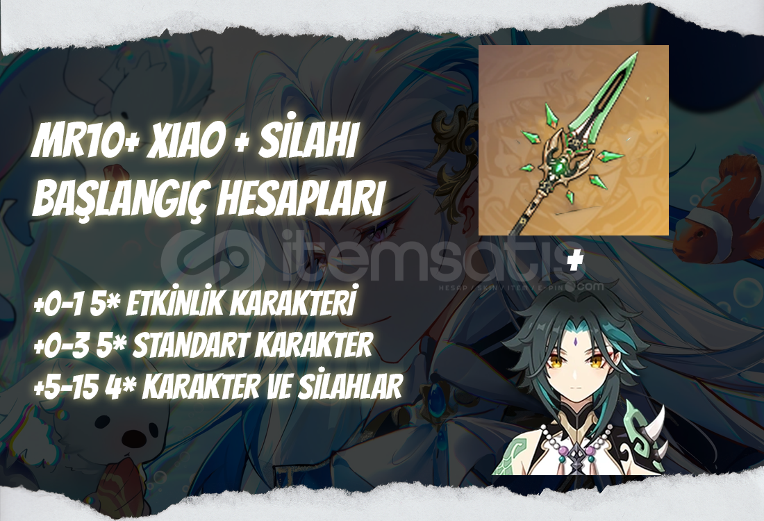 NA | MR10+ Xiao + Silahı - Başlangıç Hesapları NA | MR10+ Xiao + Silahı - Başlangıç Hesapları