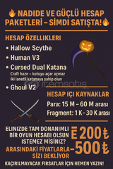 ?? Nadide ve Güçlü Hesap Paketleri–Şimdi Satış