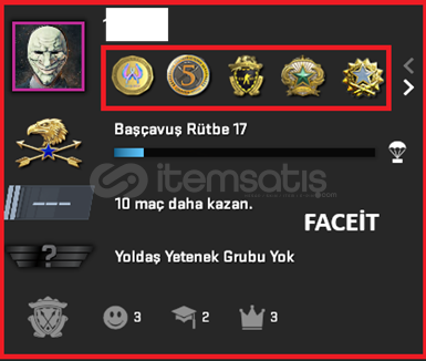 NADIR 6 MADALYA / 682 SAAT / PRİME / FACEİT NADIR 6 MADALYA / 682 SAAT / PRİME / FACEİT