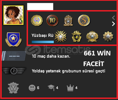 NADIR 8 MADALYA / 1355 SAAT / PRIME / FACEİT NADIR 8 MADALYA / 1355 SAAT / PRIME / FACEİT
