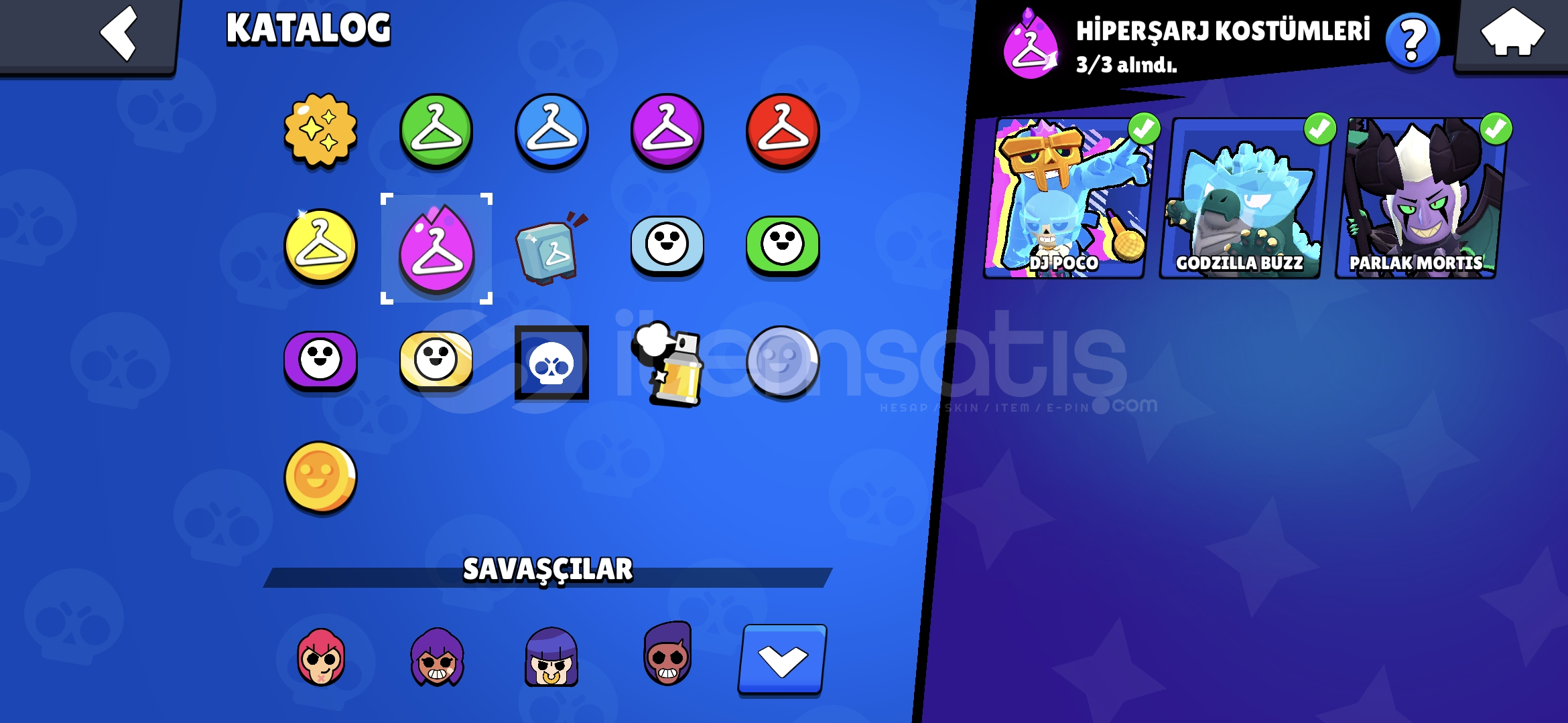 Nadir skinli 43k brawl stars hesabı Nadir skinli 43k brawl stars hesabı