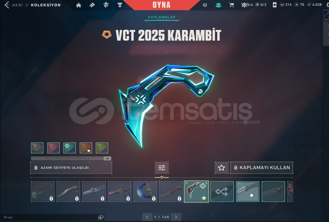 VCT 2025 Karambit +4 skinli ÇOK ACİLLL VCT 2025 Karambit +4 skinli ÇOK ACİLLL