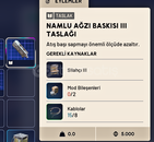 NAMLU AĞZI BASKISI 3 TASLAK - BLUEPRINT